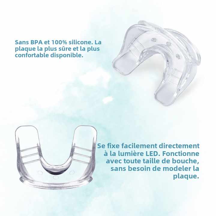 Kit de Blanchiment des Dents avec 3 Gels Blanchissants et Lumière LED