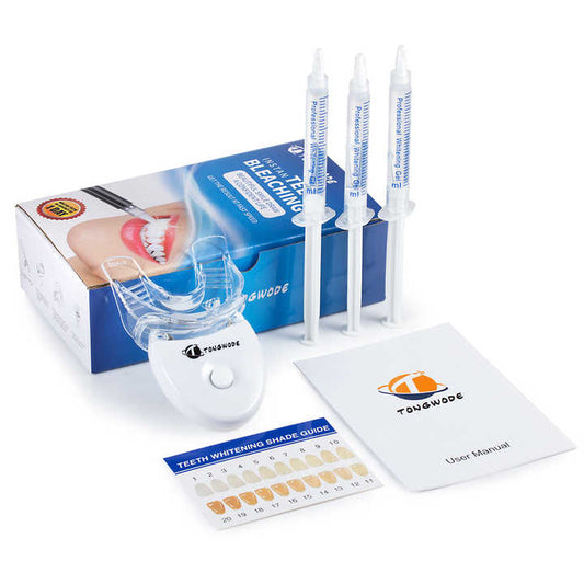 Kit de Blanchiment des Dents avec 3 Gels Blanchissants et Lumière LED