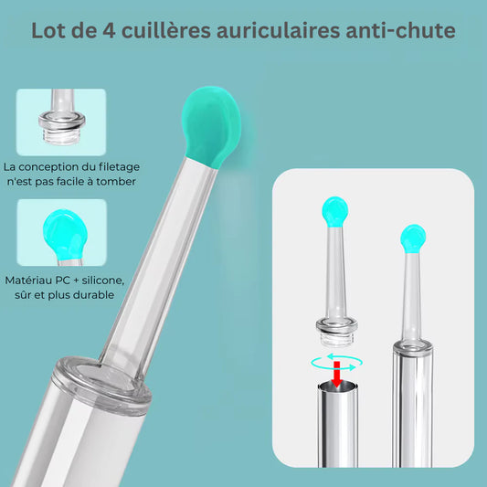 OtoCam👂Nettoyeur d’Oreilles Sans Fil – Caméra HD 1296P & Vision en Temps Réel